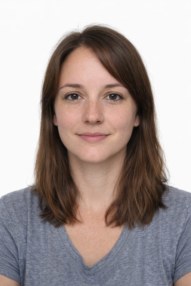 Processed passport photo